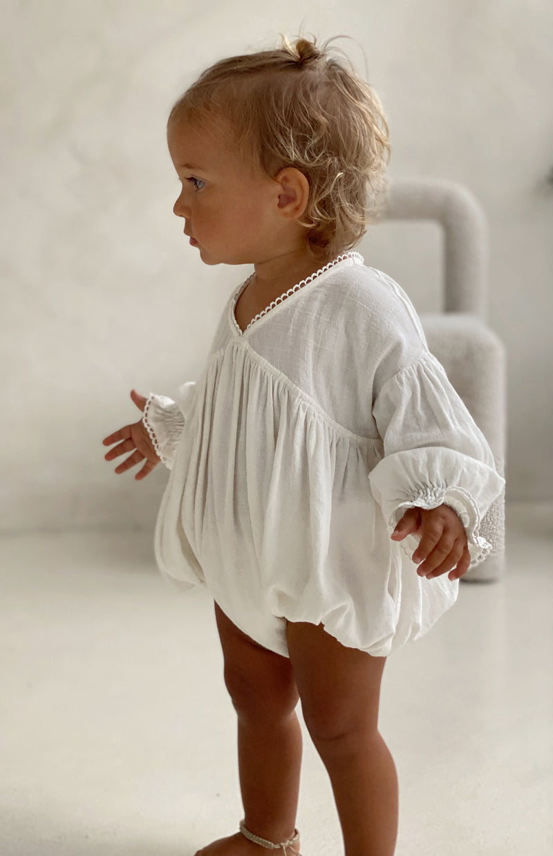 NOELLE ROMPER - WHITE