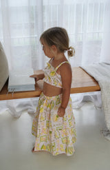 LIMONE ROSA CROP & SKIRT SET