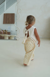 ROSALIE KNIT RIBBON TOP - CREAM