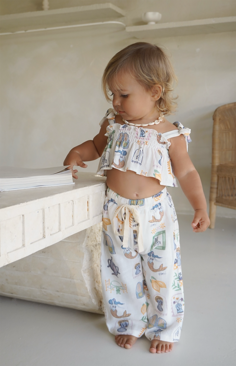 PAROS TIE CROP & PANT SET