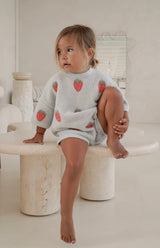 STRAWBERRY ROMPER - SKY