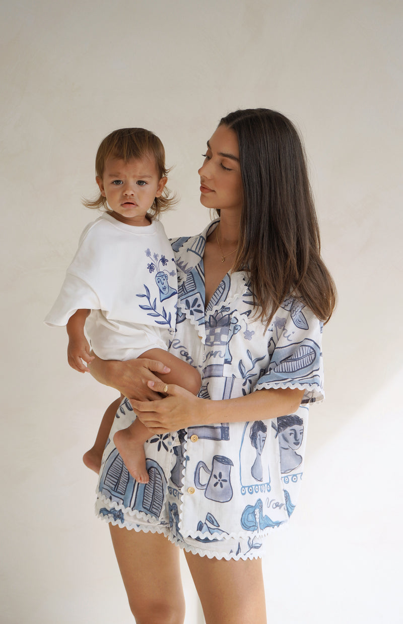 SANTORINI RIC RAC SHIRT - MAMA