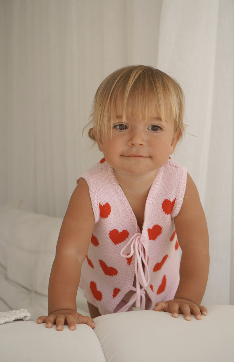 MON AMOUR FRONT TIE VEST TOP