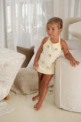 BIRDIE HALTER DRESS - LIMONE