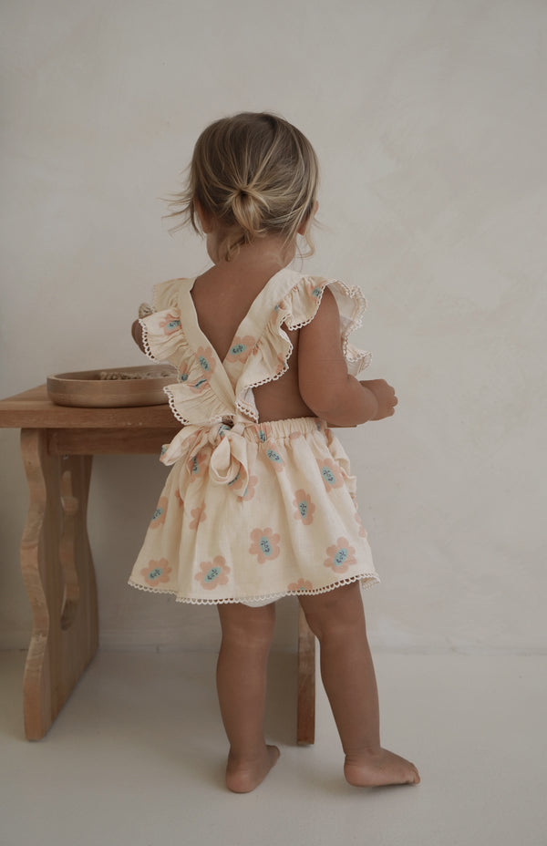 LAYA DRESS - PEACHY BLOOMS