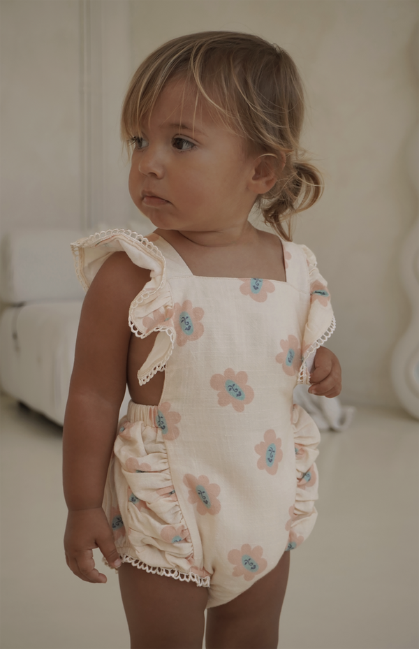 LAYA ROMPER - PEACHY BLOOMS