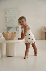 CHERRY KNIT ROMPER