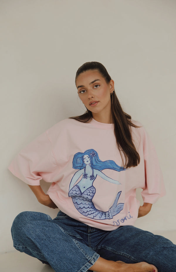 PINK MERMAID TEE - MAMA