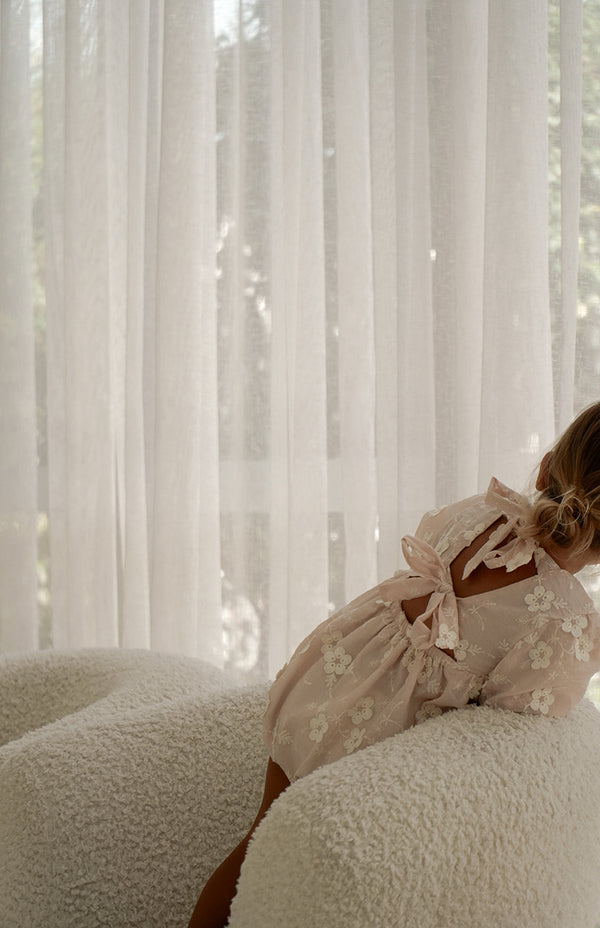 CORA ROMPER - CELESTE BLUSH