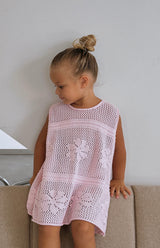 INDIA CROCHET DRESS - PINK