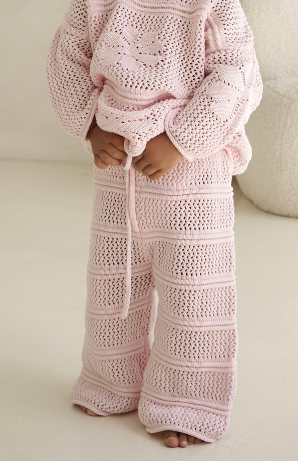 INDIA CROCHET PANT - PINK