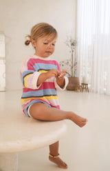 HAVANA STRIPE CROCHET ROMPER