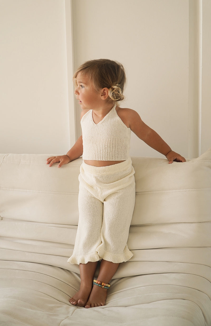 BONNIE HALTER TOP - CREAM