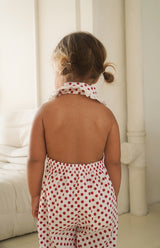 ROSIE JUMPSUIT - CHERRY POLKA