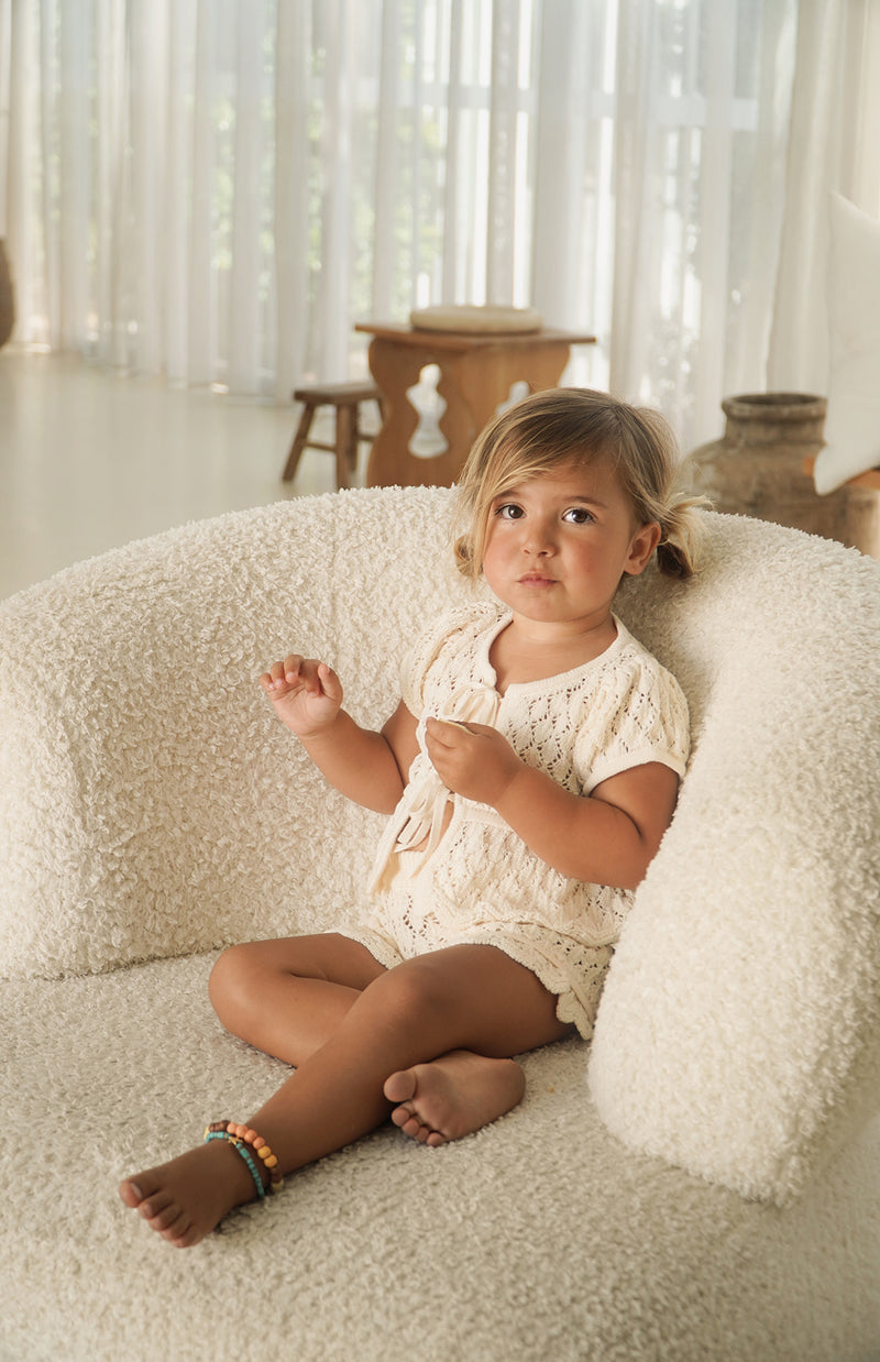 GIGI CROCHET SHORTS - CREAM