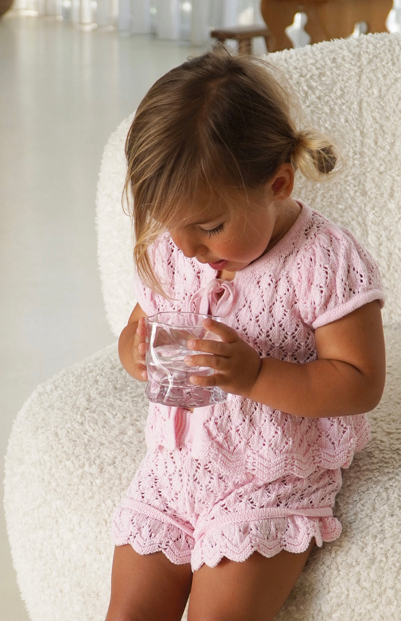GIGI CROCHET TOP - PINK