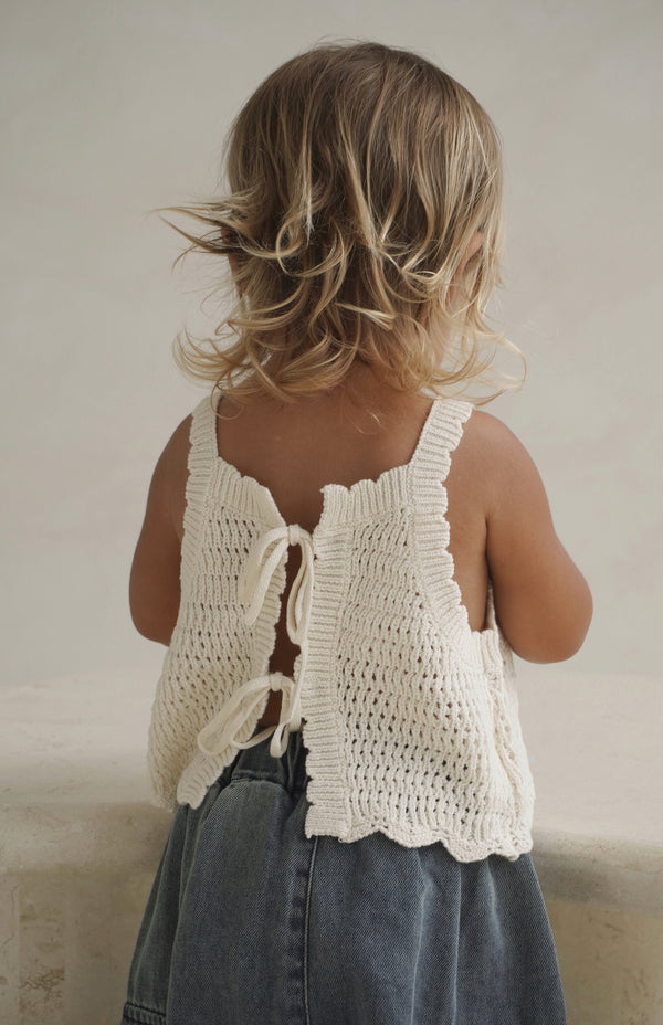 LUCIA CROCHET TOP - CREAM