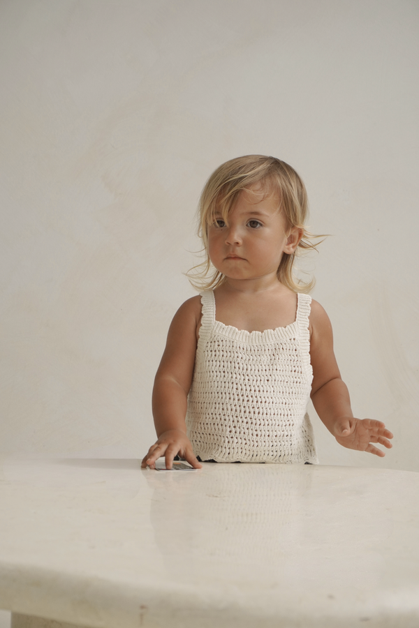 LUCIA CROCHET TOP - CREAM