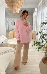 MAMA JUNIE TIE BACK KNIT - PINK