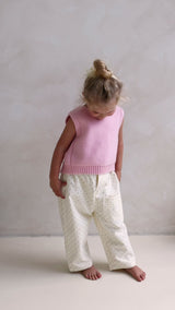 ROSALIE KNIT RIBBON TOP - PINK