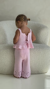 AVA CROCHET PANT - PINK