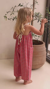 ROPE JUMPSUIT - CAPRI GINGHAM