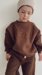 LOGO WOOLY JUMPER - CHOCOLATE