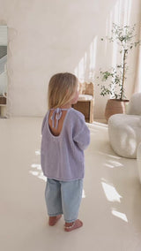 FLORA CROCHET LOOP TOP - LILAC
