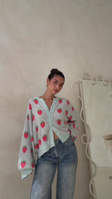 STRAWBERRY CARDIGAN - SKY MAMA