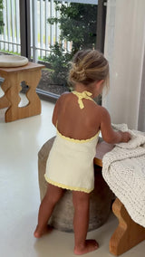 BIRDIE HALTER DRESS - LIMONE