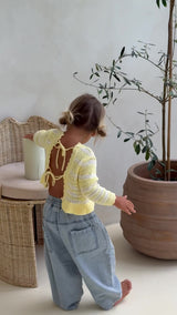 LOLA TOP - BUTTERCUP STRIPE