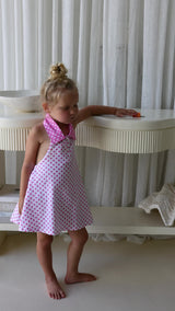 ROSIE DRESS - PINK POLKA